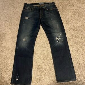 Gap straight fit. 34x34. Dark wash.
